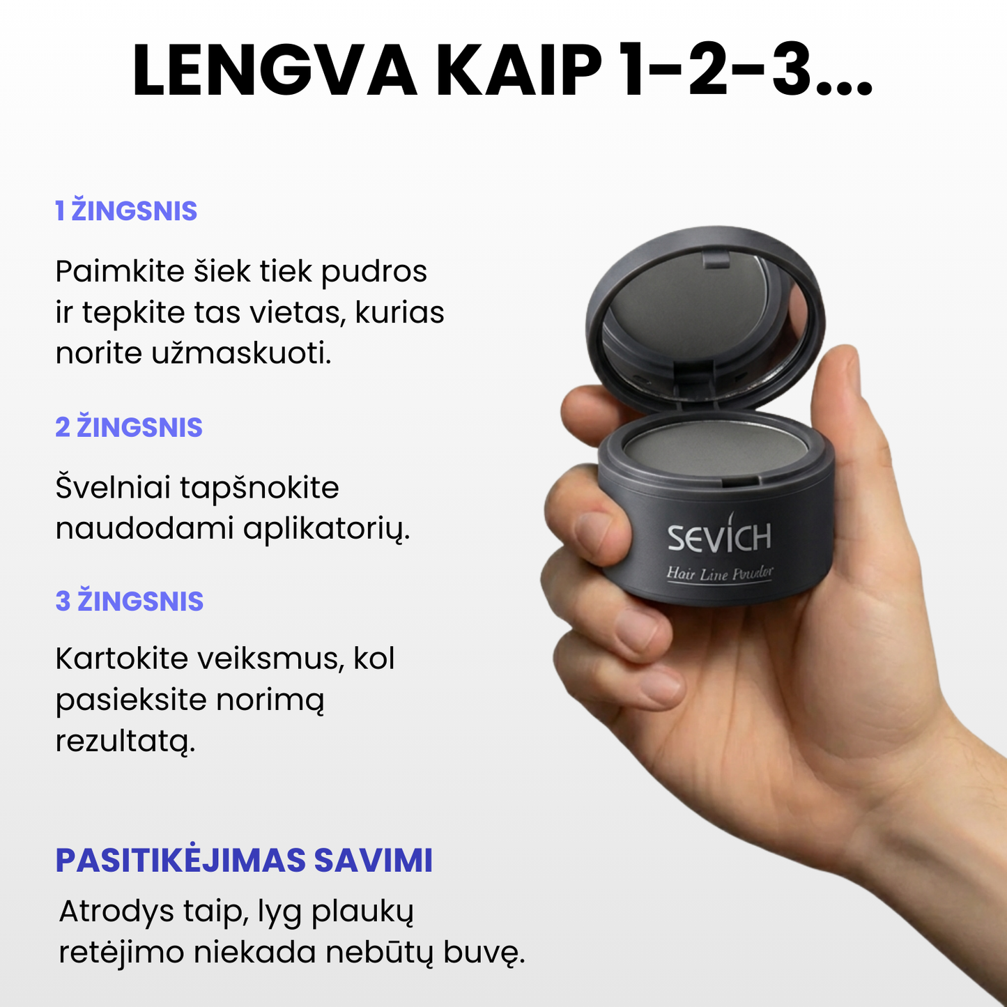 Maskuojanti plaukų pudra